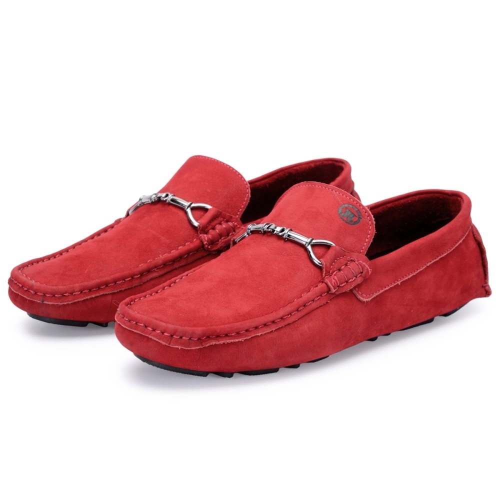 Mocassim Masculino de Couro Casua Clube do Sapato de Franca RN Enzo Vermelho Vermelho 2