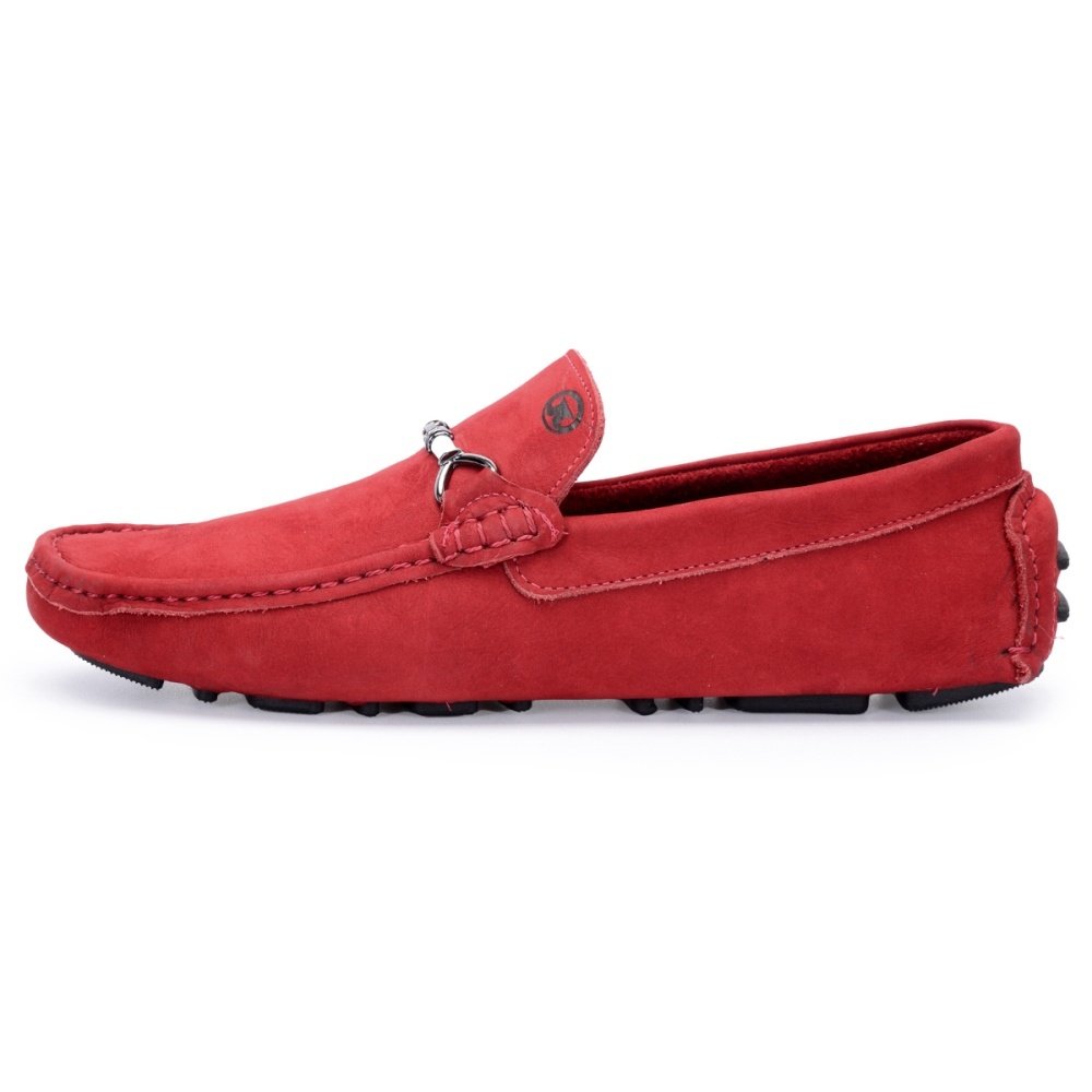 Mocassim Masculino de Couro Casua Clube do Sapato de Franca RN Enzo Vermelho Vermelho 3