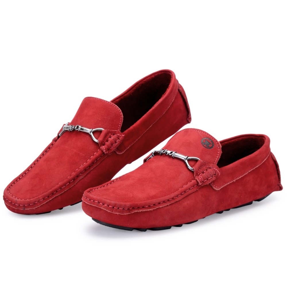 Mocassim Masculino de Couro Casua Clube do Sapato de Franca RN Enzo Vermelho Vermelho 4