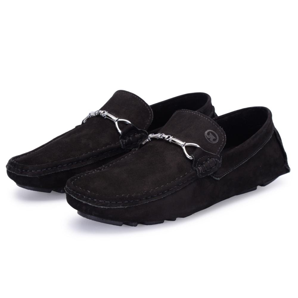 Mocassim Masculino de Couro Casua Clube do Sapato de Franca RN Enzo Preto Preto 3