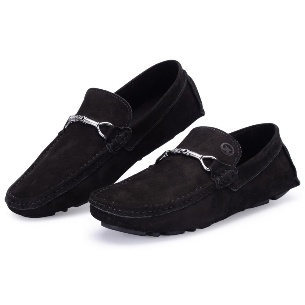 Mocassim Masculino de Couro Casua Clube do Sapato de Franca RN Enzo Preto Preto 4