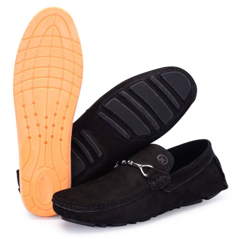 Mocassim Masculino de Couro Casua Clube do Sapato de Franca RN Enzo Preto Preto 5