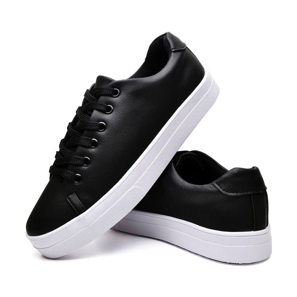 Tênis Feminino Casual Leve Clube do Sapato de Franca Peccato RN Smart Preto Preto 2