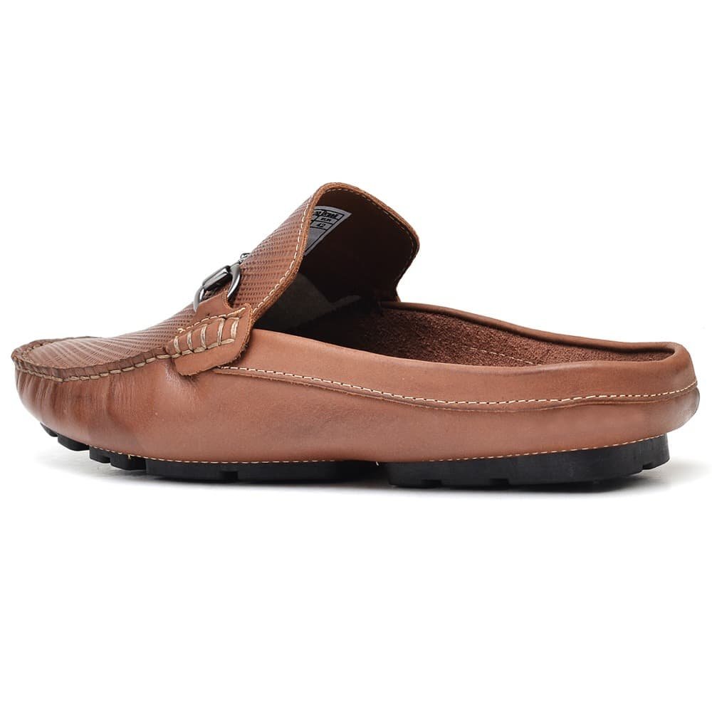 Mocassim Mule Driver Masculino de Couro Clube do Sapato de Franca R RN Sonar Marrom 4