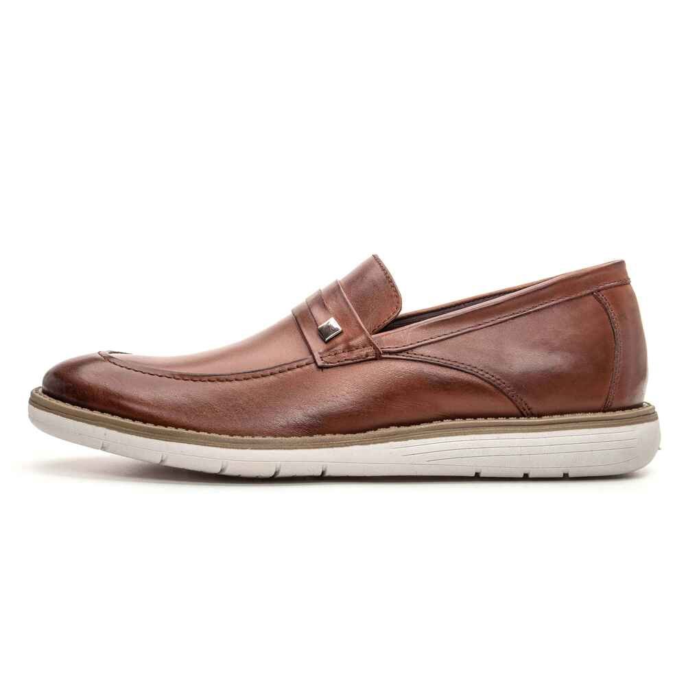 Mocassim Masculino Derby Couro Oxford Clube do Sapato de Franca R RN London Marrom 2