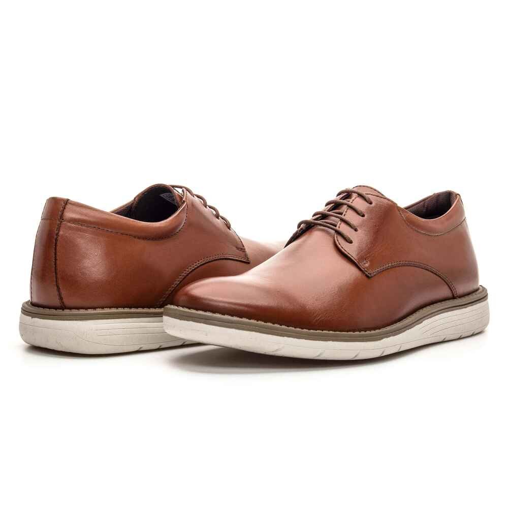 Sapato Casual Masculino Derby Oxford Clube do Sapato de Franca R RN Denver Marrom 3