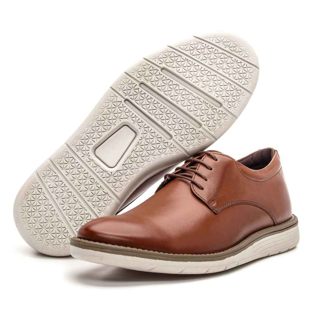 Sapato Casual Masculino Derby Oxford Clube do Sapato de Franca R RN Denver Marrom 4
