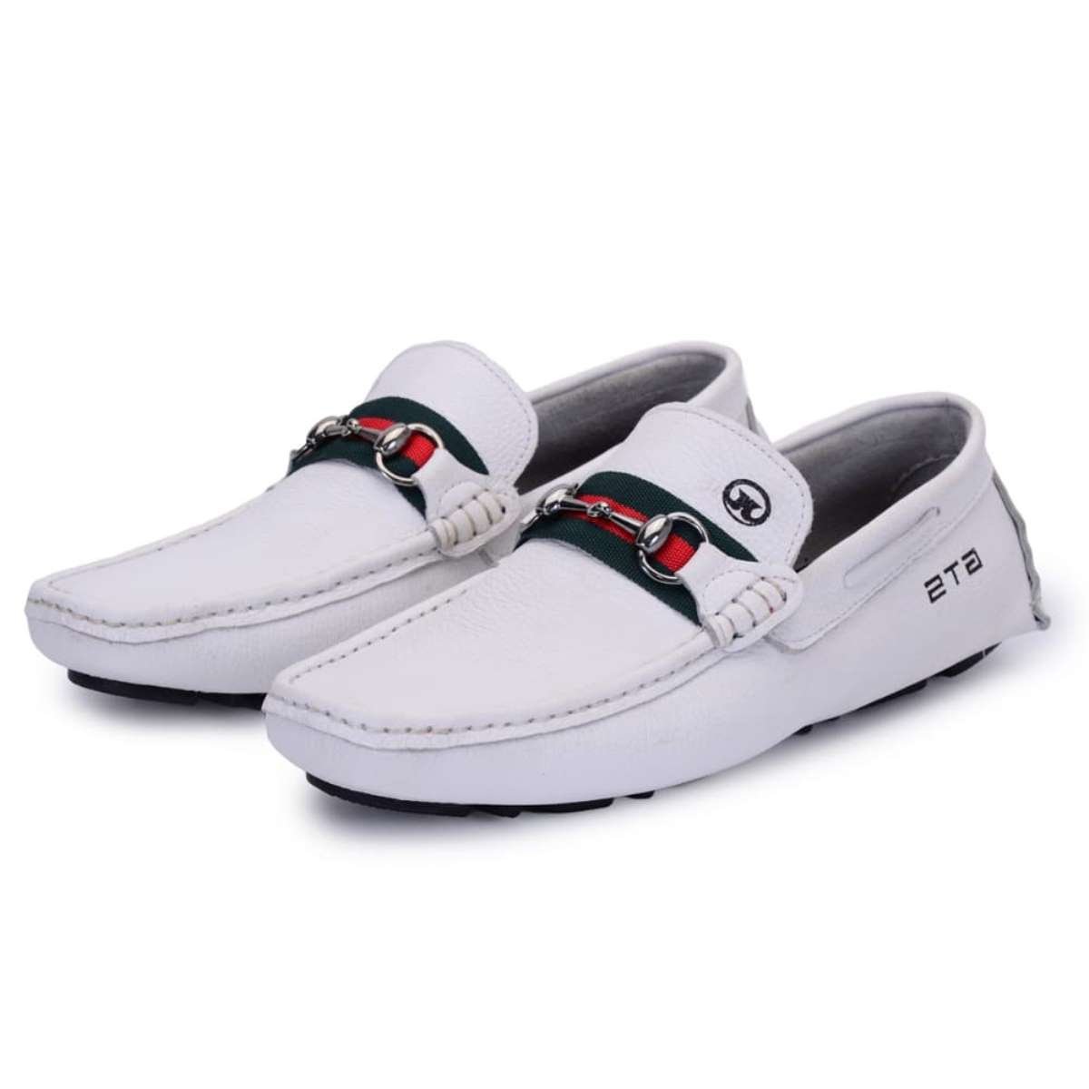 Mocassim de Couro Masculino Drive Estilo e Conforto Clube do Sapato de Franca R RN Imola Branco 2