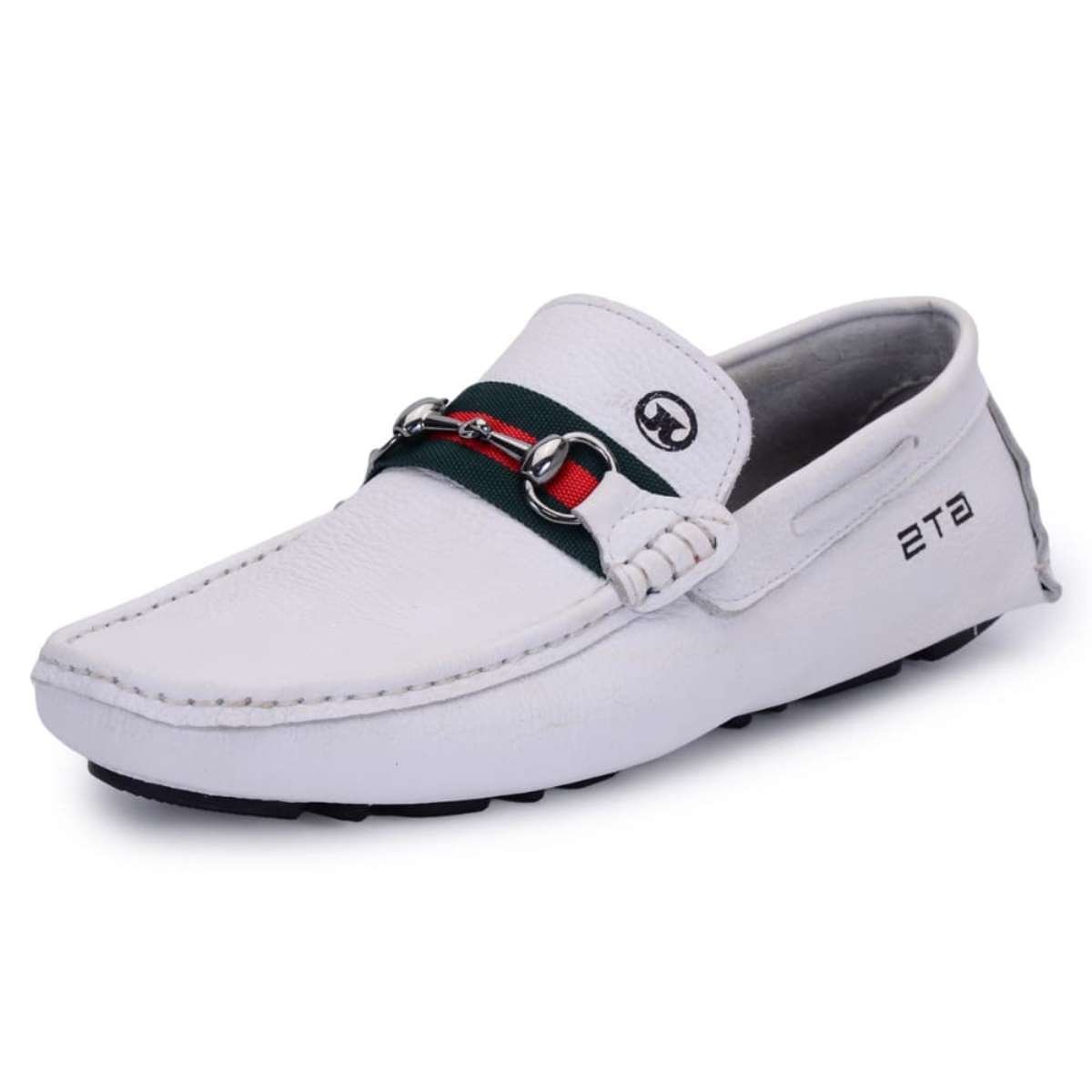 Mocassim de Couro Masculino Drive Estilo e Conforto Clube do Sapato de Franca R RN Imola Branco 3