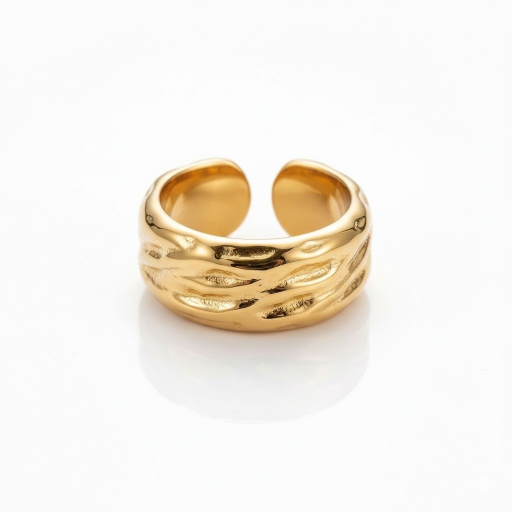 ANEL REGULAVEL SCULP Dourado 2