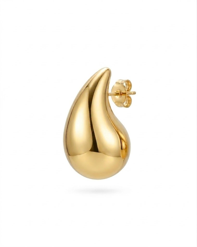 BRINCO GOTA BOLD BANHADO A OURO 18K