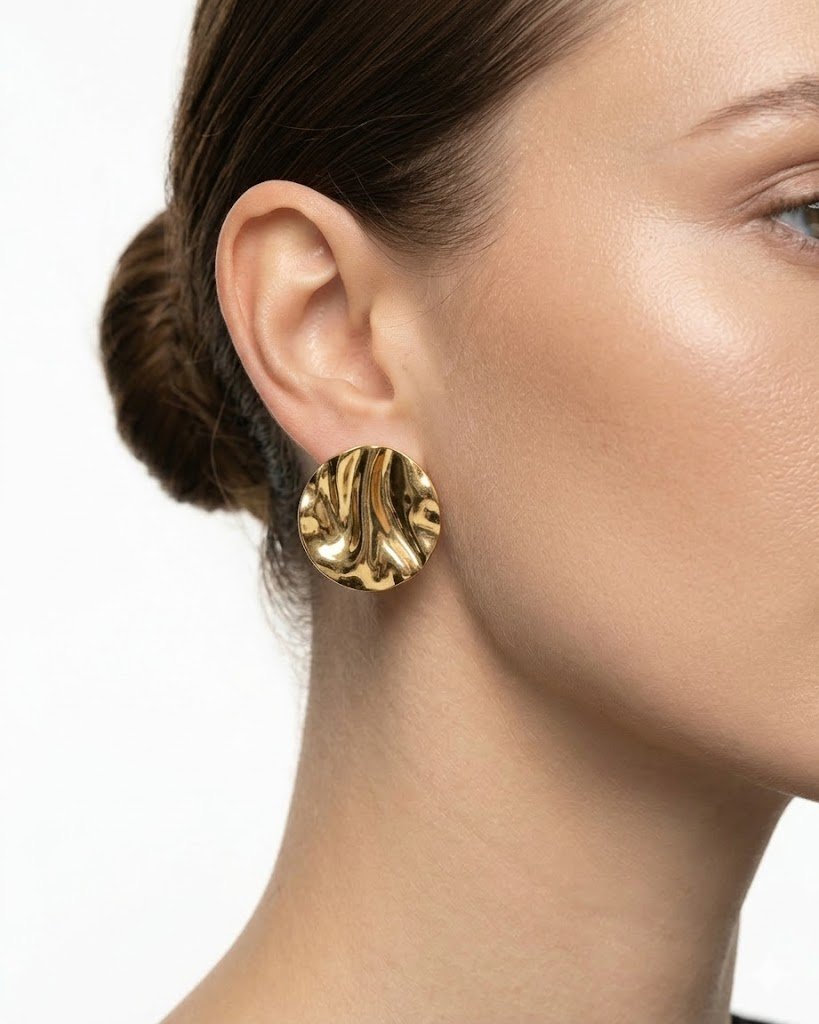 BRINCO MARTELADO GOLD (BANHADO A OURO 18K) Dourado 2