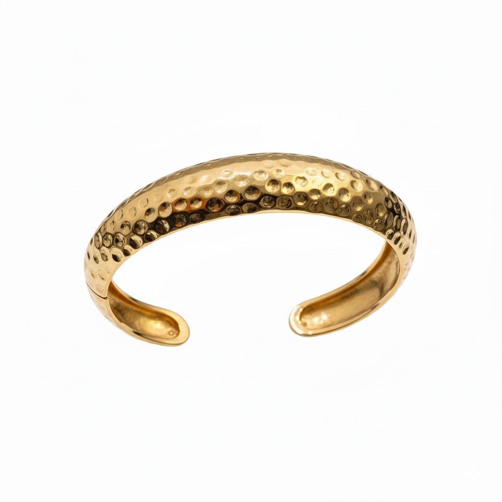 BRACELETE MEIA CURVA BANHADO EM OURO 18K