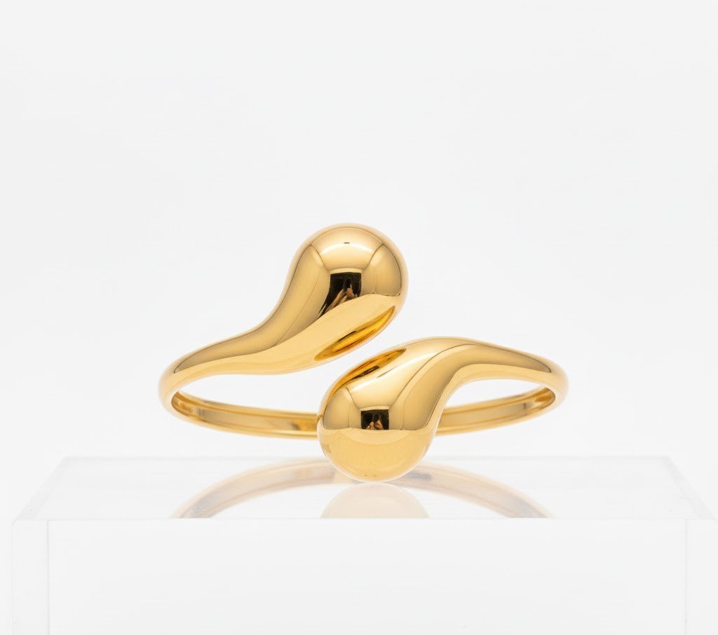 BRACELETE CURVE BOLD BANHADO EM OURO 18K