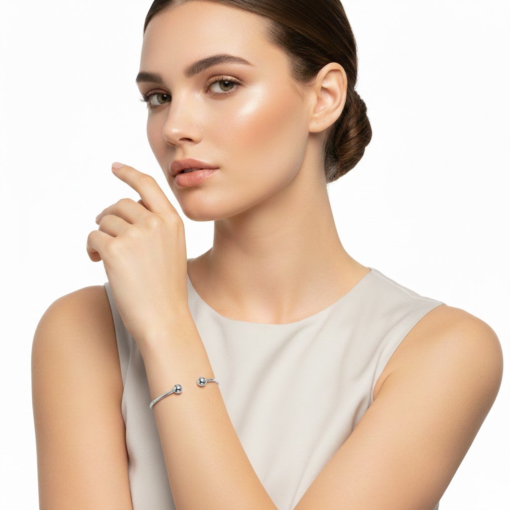 BRACELETE BALLS BANHADO EM PRATA 925 Prata 2
