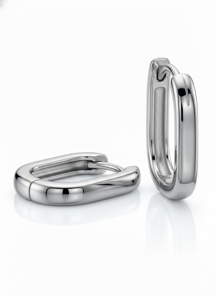 BRINCO ARGOLINHA MARIA P - BANHADO EM PRATA 925