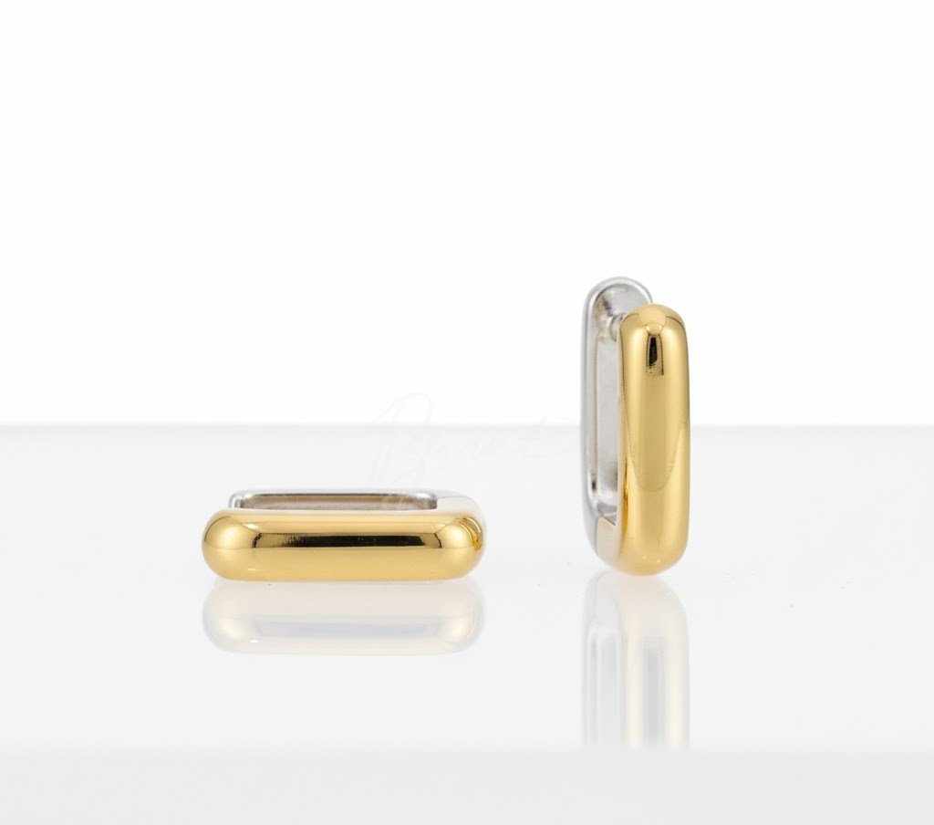 Brinco Argola Mix de Banhos Betina P - Dourado