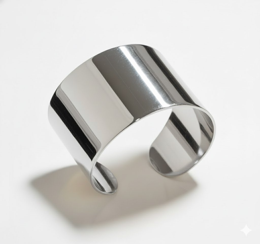 ANEL REGULAVEL LISO BANHADO EM PRATA 925