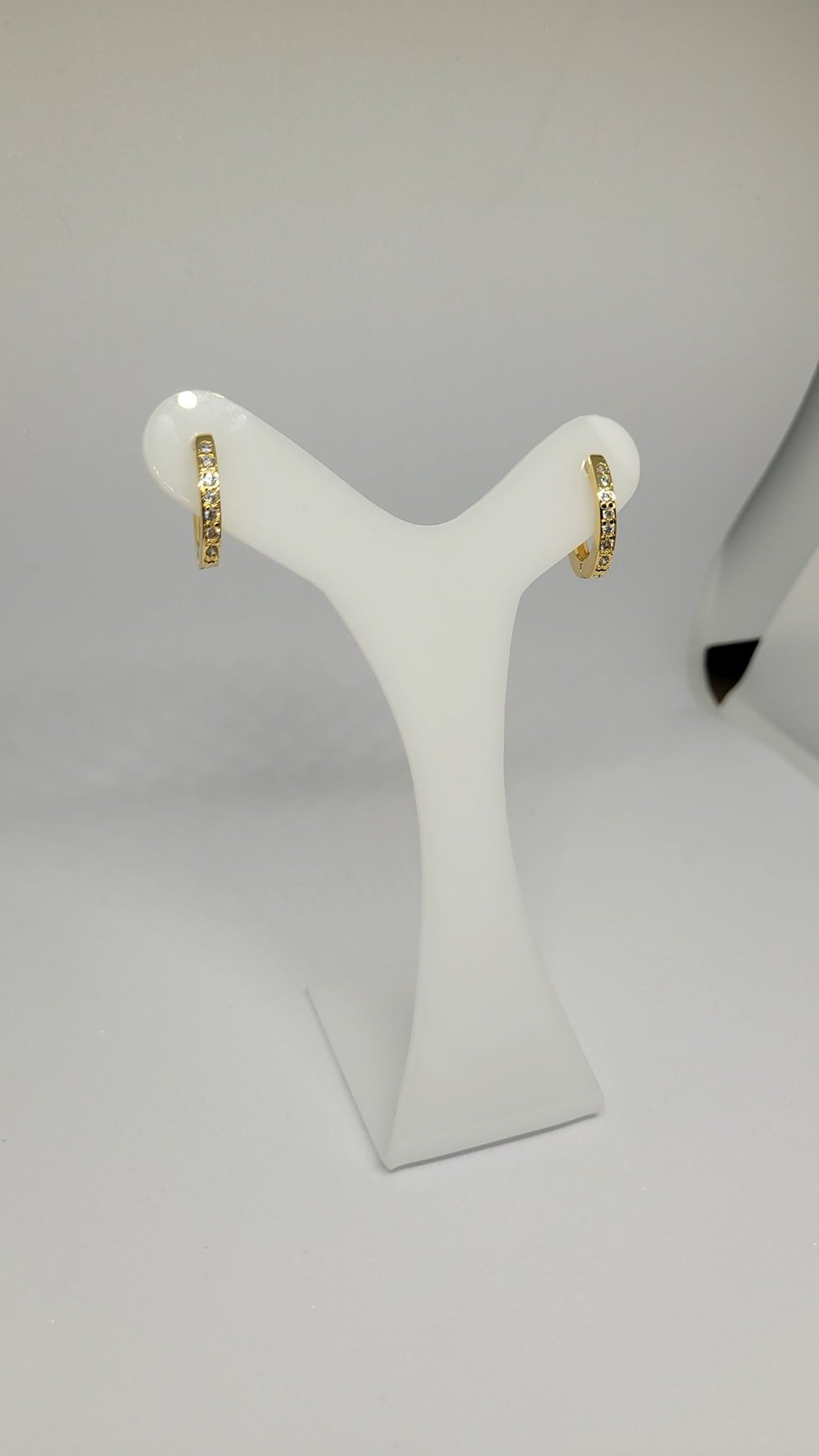 Argola Lumière Cravejada Dourada Dourado 5