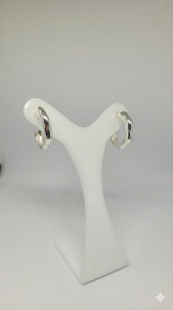 Argola Orgânica Celebre Prata Prata 3