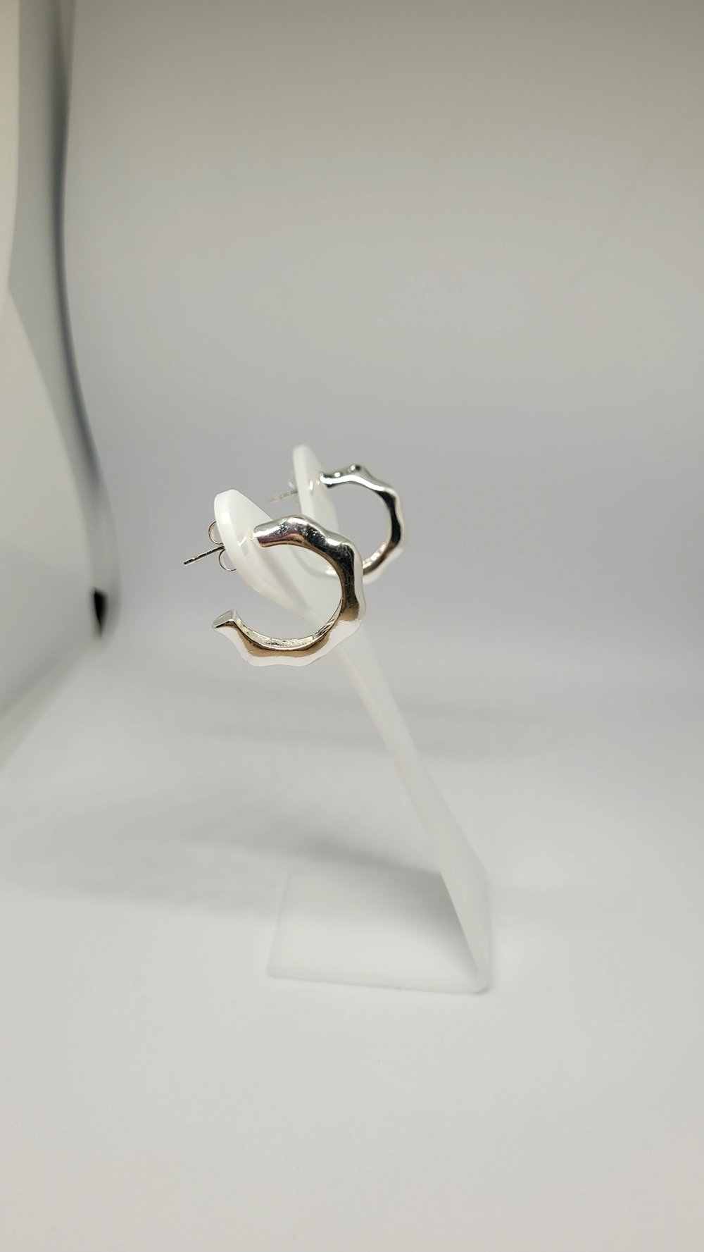 Argola Orgânica Celebre Prata Prata 4