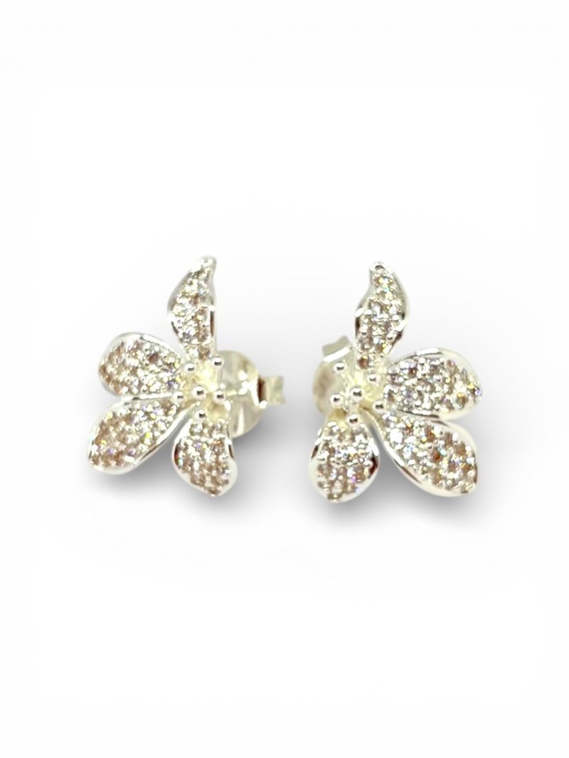 BRINCO FLOR CRAVEJADA PRATA Dourado 3