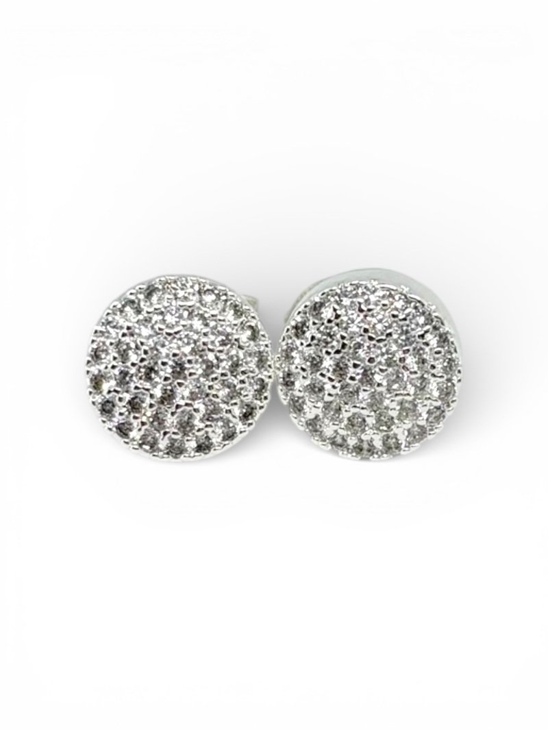 BRINCO CÍRCULO CRAVEJADO PRATA