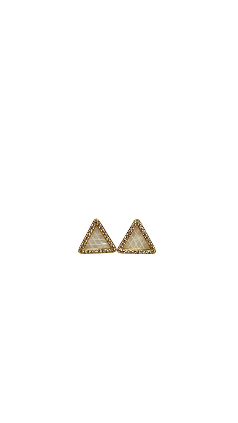 BRINCO TRIANGULO MADRE PÉROLA DOURADO Dourado 3