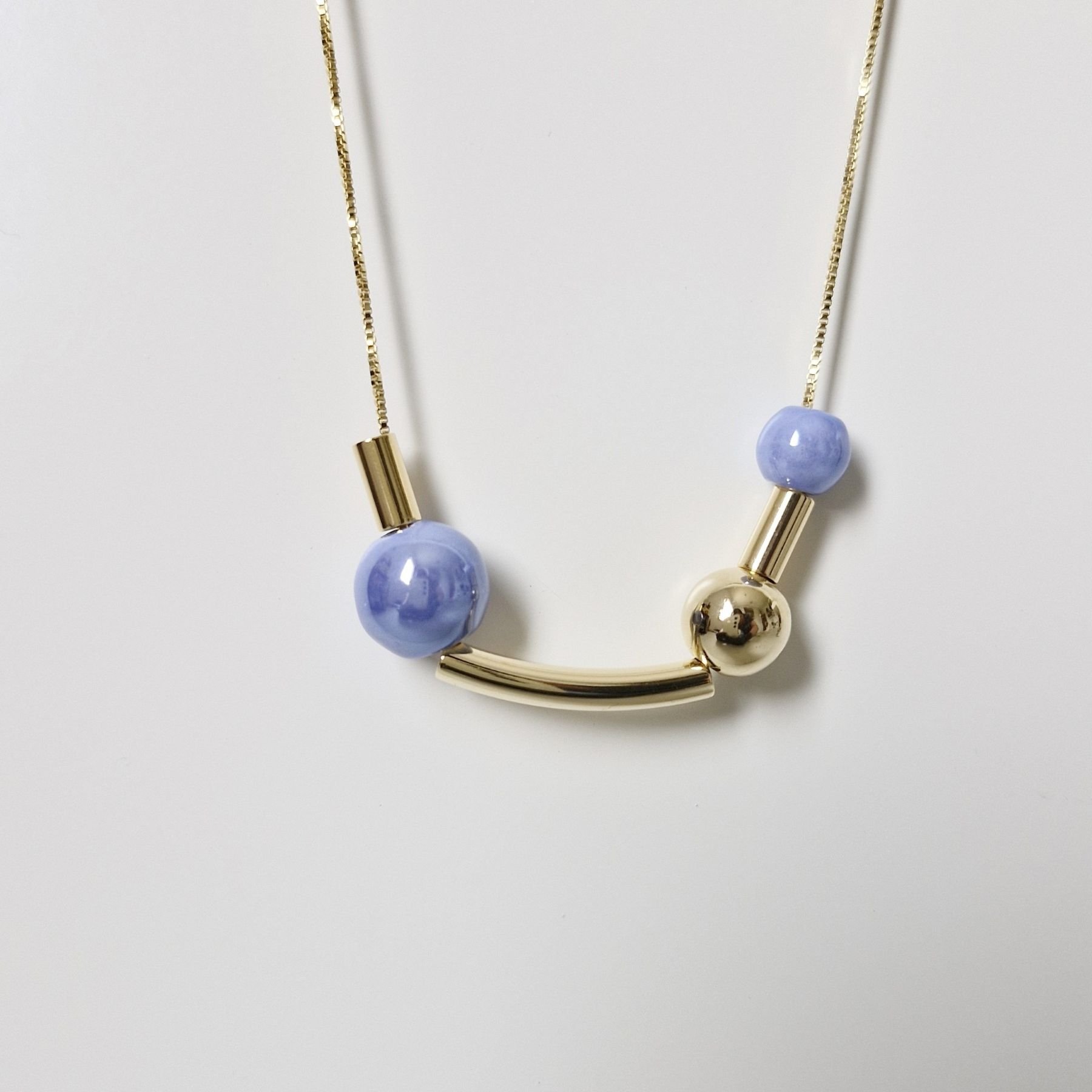 Colar Longo Urban Azul Claro