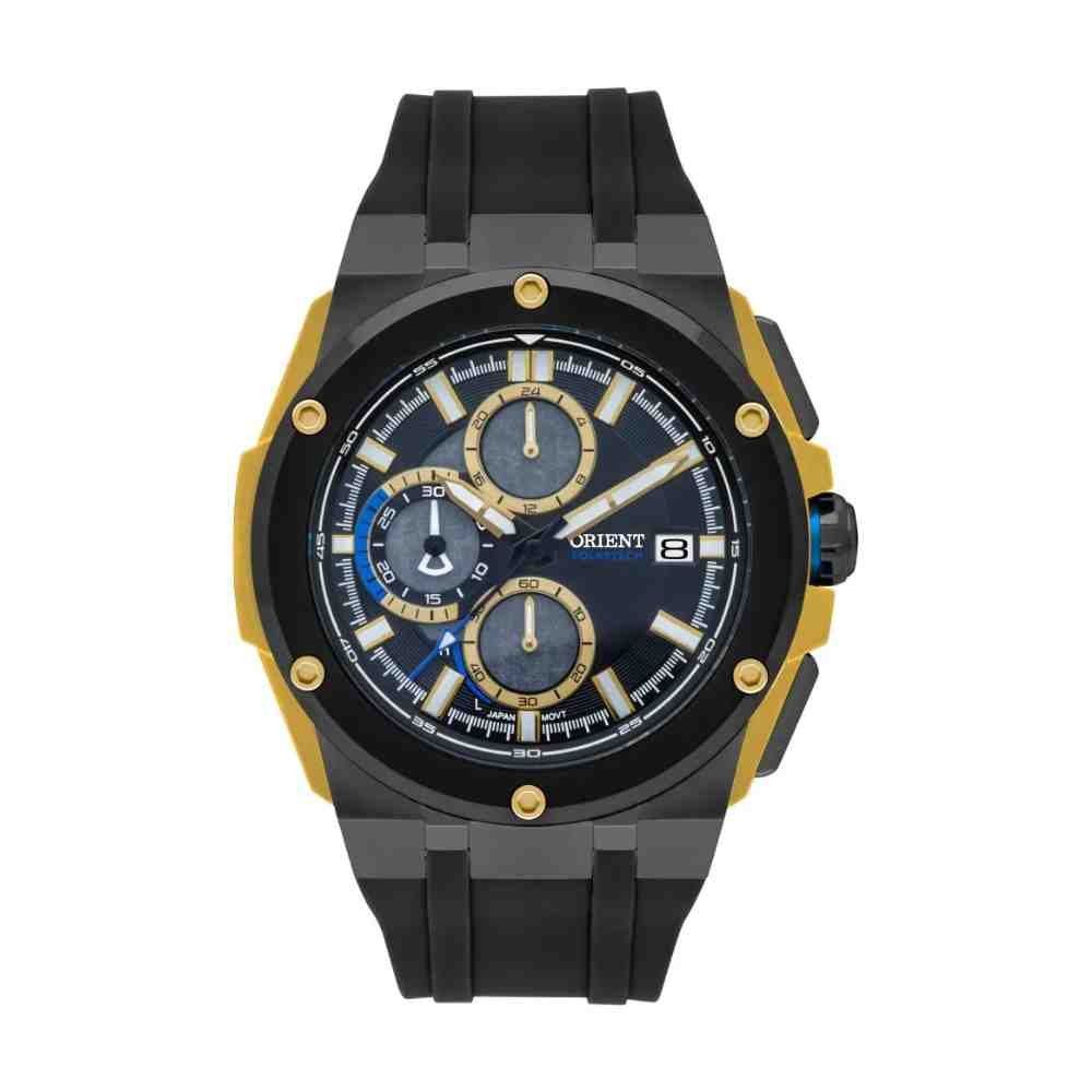 Relógio Orient Solar Tech Cronógrafo Preto Masculino MTSPC01