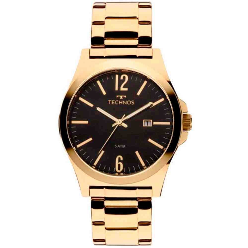 Relógio Technos Executive Dourado Masculino  2115LAN/4P 