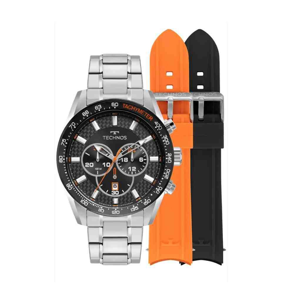 Relógio Technos TS Carbon Prata Masculino JS25BBC/T1P