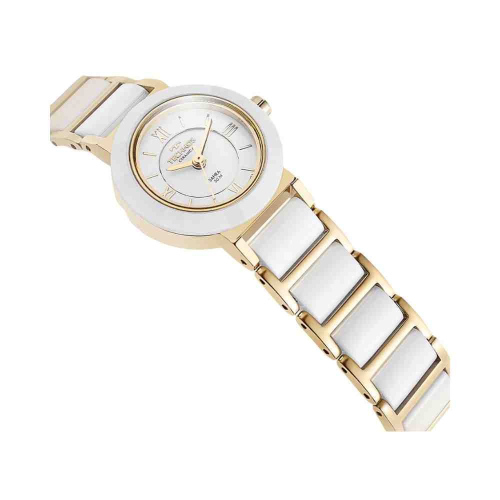 Relógio Technos Ceramic Branco/Dourado Feminino 2035LWF/1B Branco 3