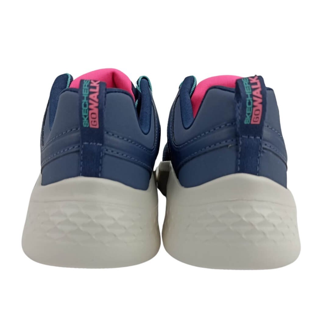 Tênis Feminino Skechers Go Walk Azul/Coral 4
