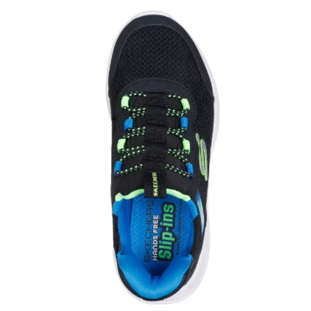 Tenis Infantil Menino Skechers 403822l/Nvbl Brisk Burst Preto 2