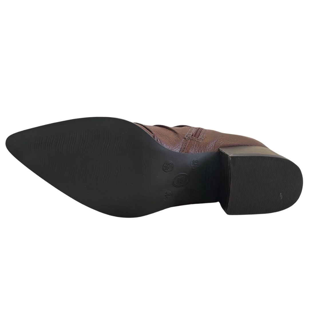 Bota  Feminina Bottero 349308 Couro Burnish Marrom 4