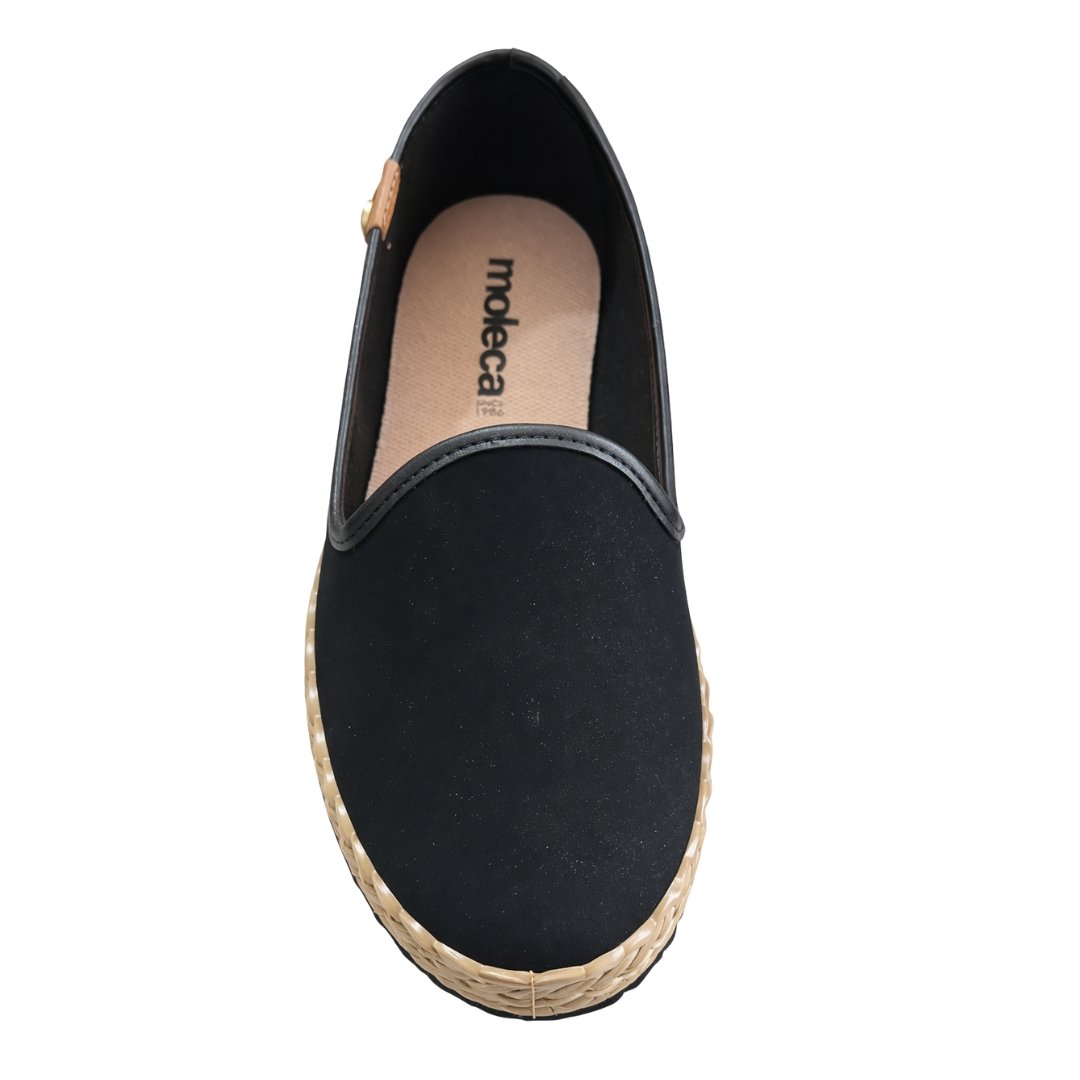 Sapatilha Feminina Moleca 5696.304 Nobuck Tunisia Preto 2