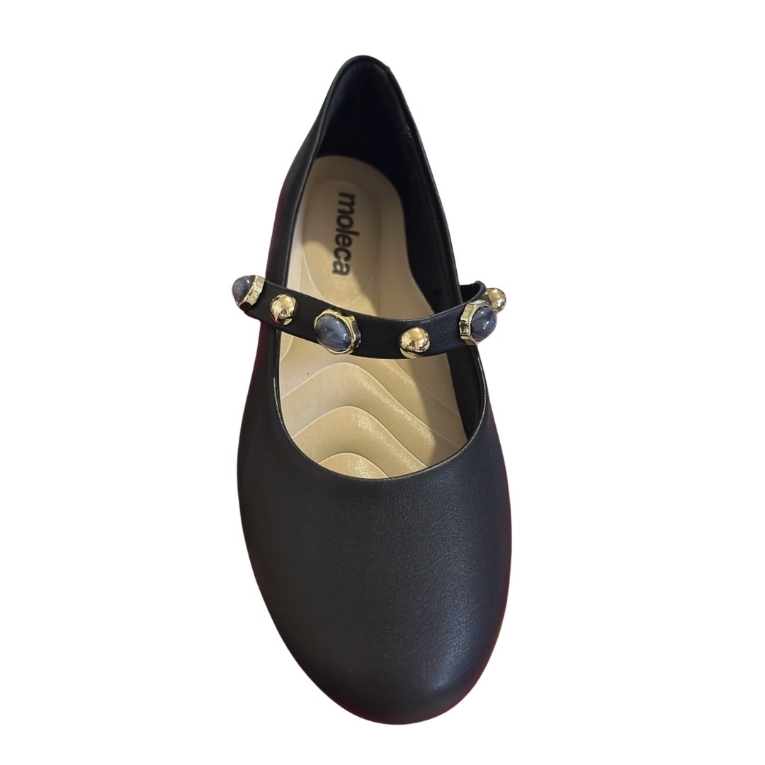 Sapatilha Feminina Moleca 5094.1706 Napa Suprema Preto 2