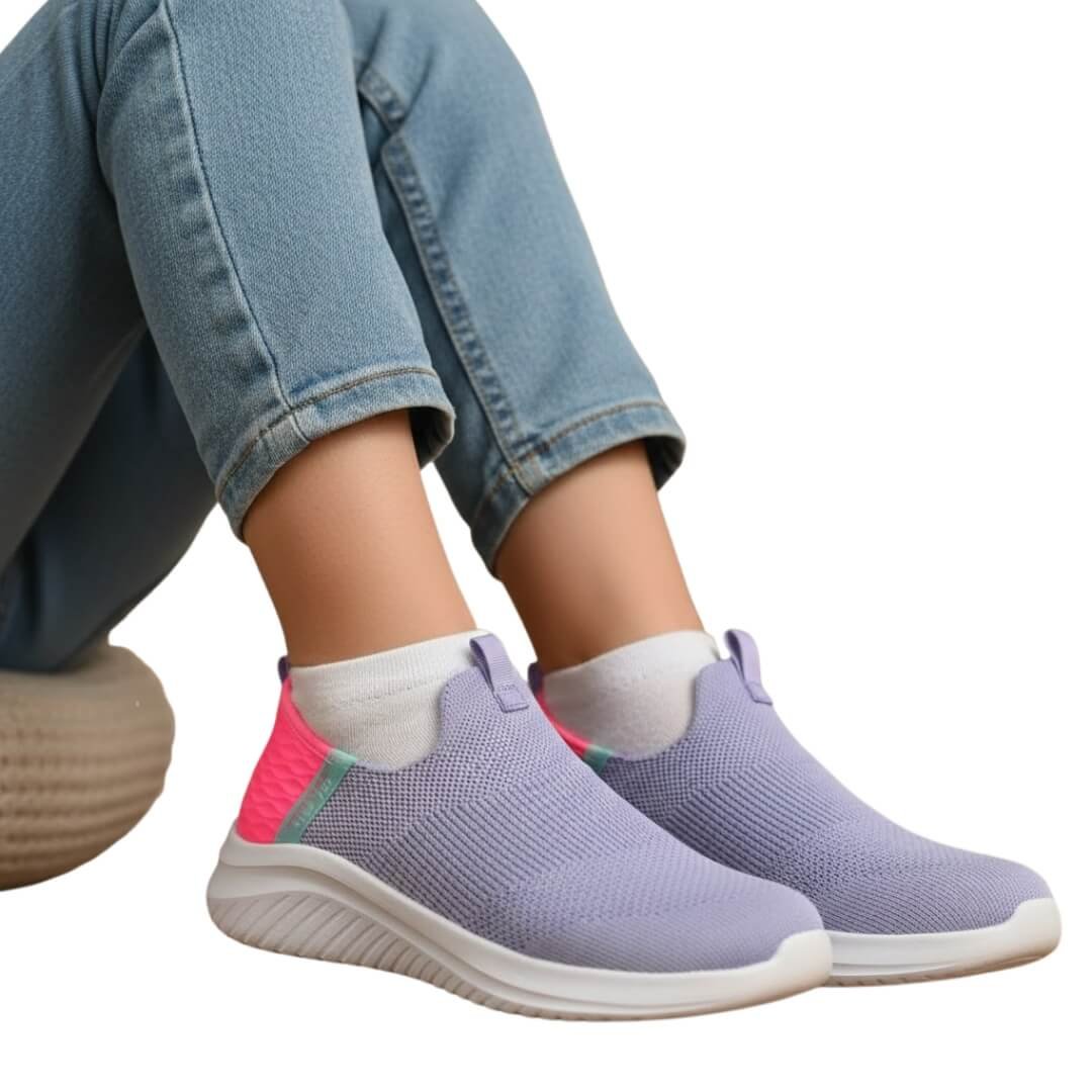 Tênis Infantil Menina Skechers 303800l/Bkpk Ultra Flex 3.0 Rosa/Roxo 3