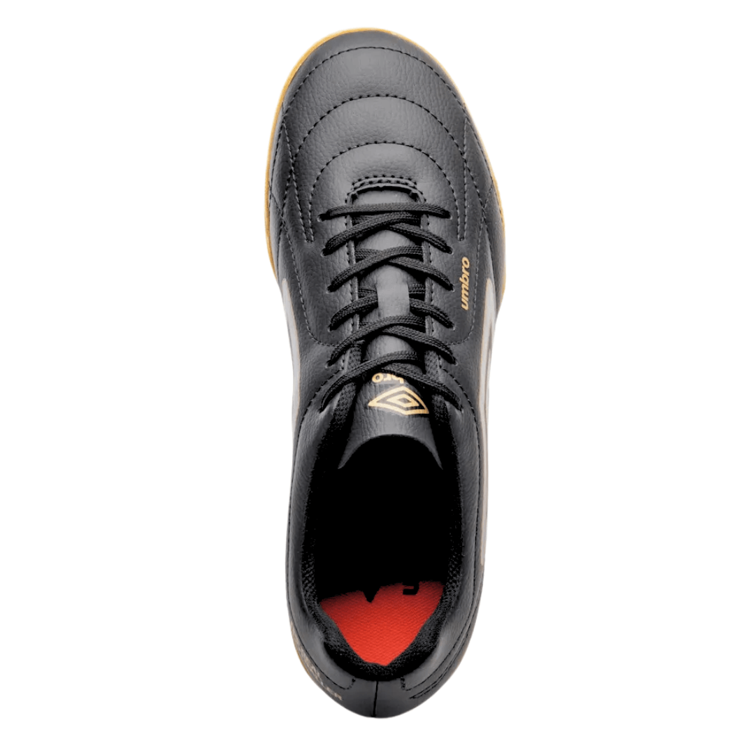 Chuteira Masculina Umbro Futsal Class Footballer Preto/Dourado 3