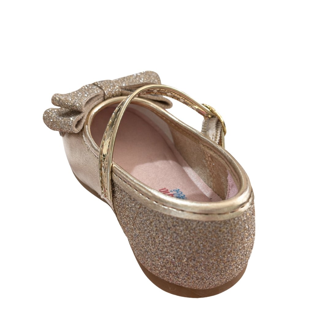 Sapatilha Infantil Menina Molekinha 2106.1043 Brilho Italia Dourado 3