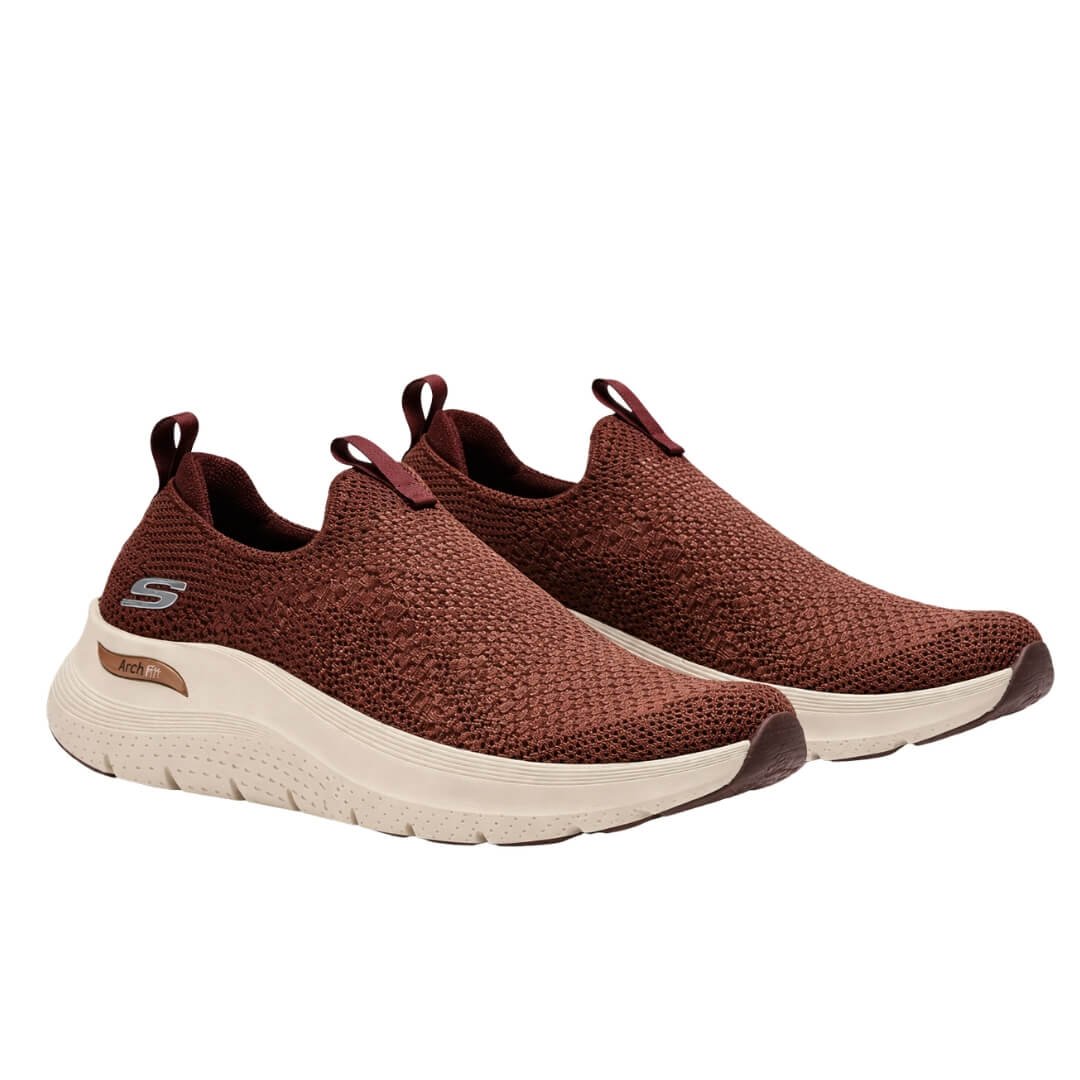 Tênis Feminino Skechers Slip On Arch Fit New Marrom 2