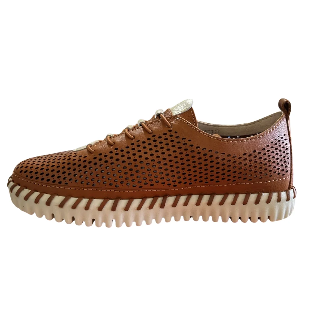 Tenis Feminino Bottero 374110 Couro Burnish Marrom 2