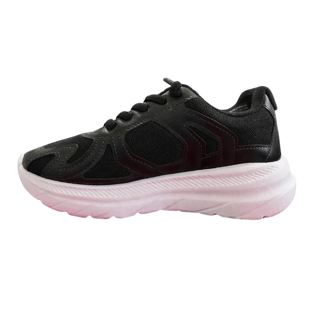 Tenis Molekinha 2584.107 Nylon Flat Preto 2