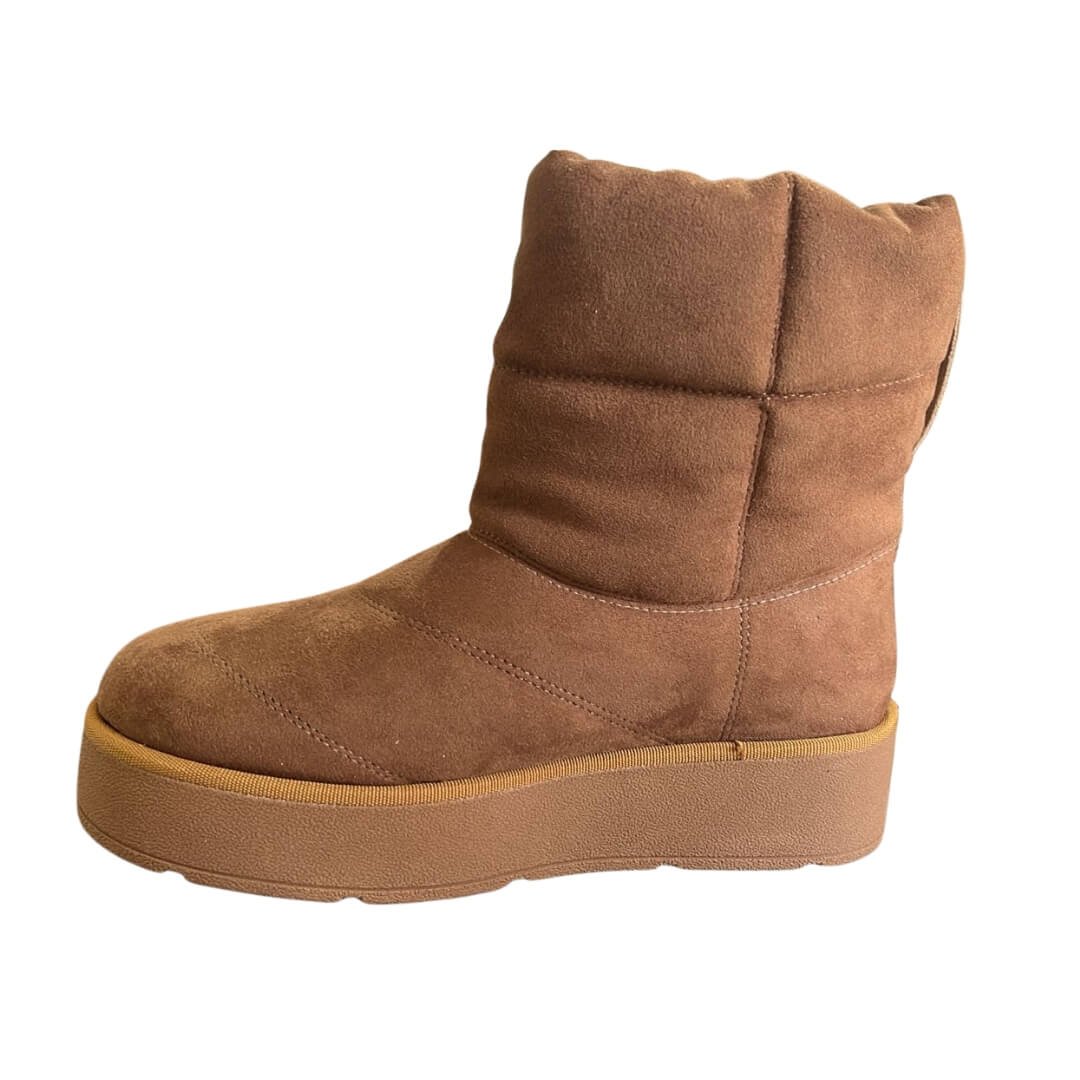 Bota Feminina Vizzano 3110.100 Camurca Strech Duo Marrom 2