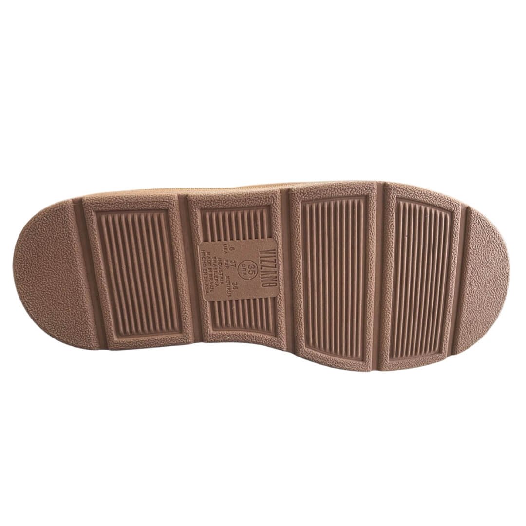 Bota Feminina Vizzano 3110.100 Camurca Strech Duo Marrom 3