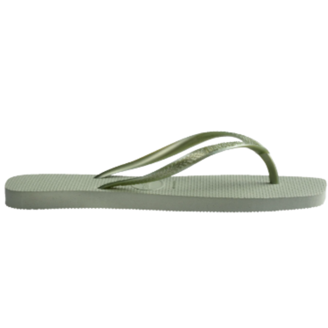 Sandália Feminina Havaianas Slim Square Lg Met Fc Verde 2
