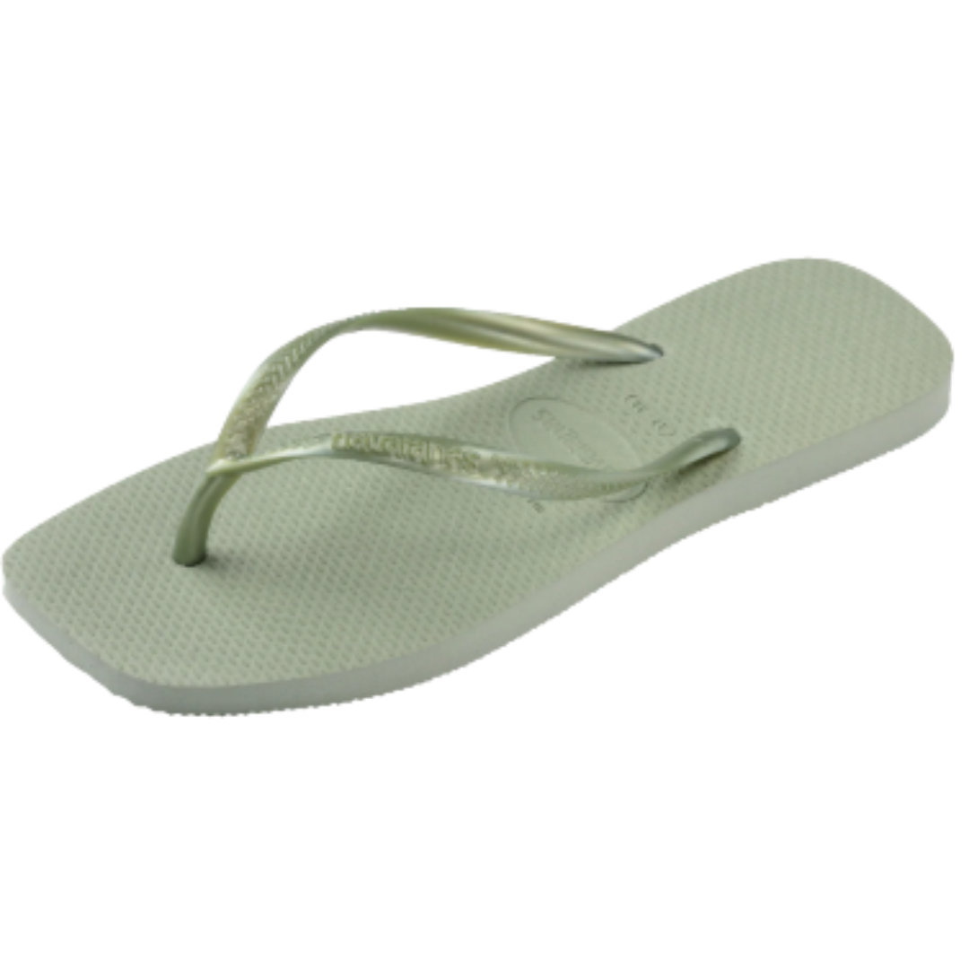 Sandália Feminina Havaianas Slim Square Lg Met Fc Verde 3