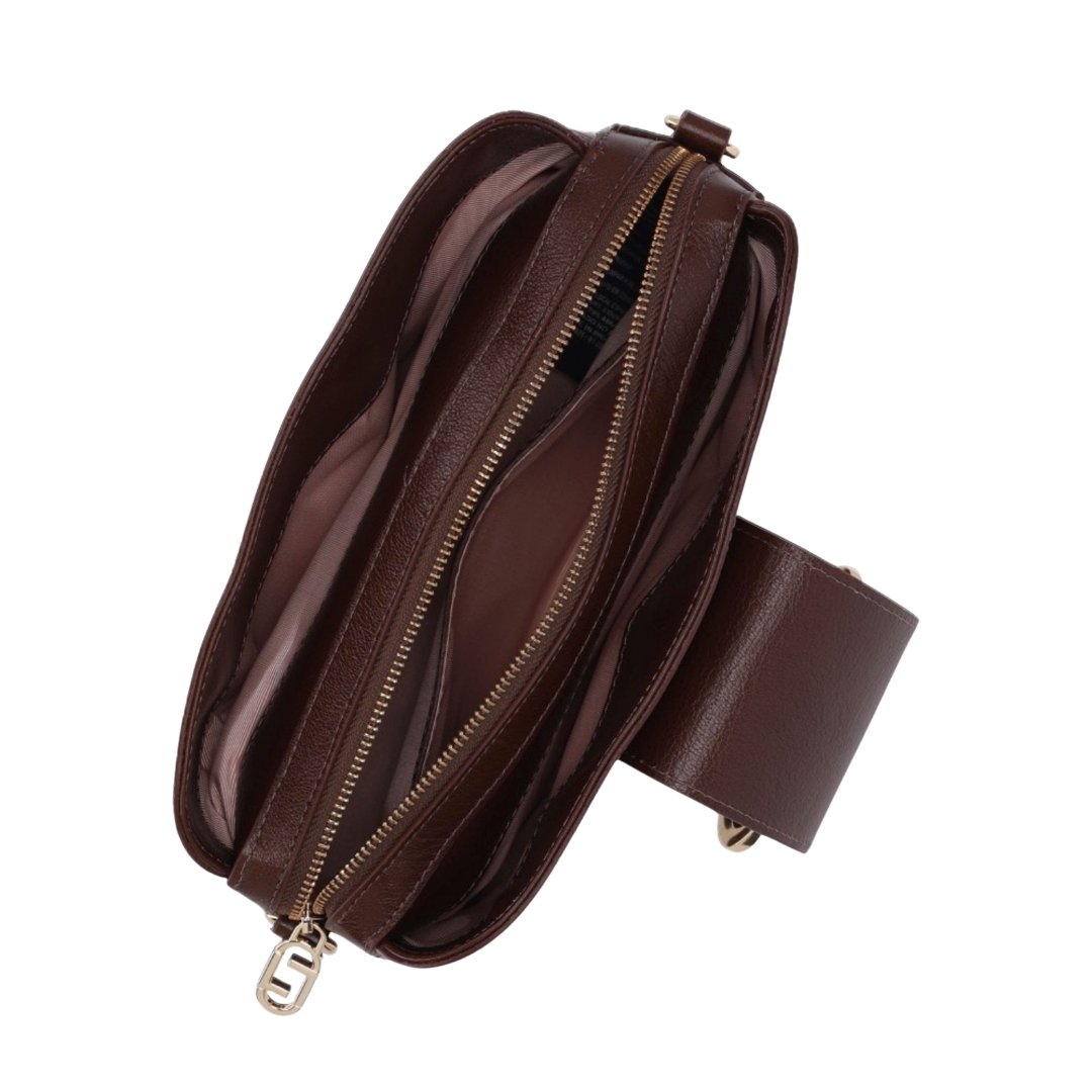 Bolsa Luz Da Lua Tiracolo Média Croco 2000814 Marrom 4