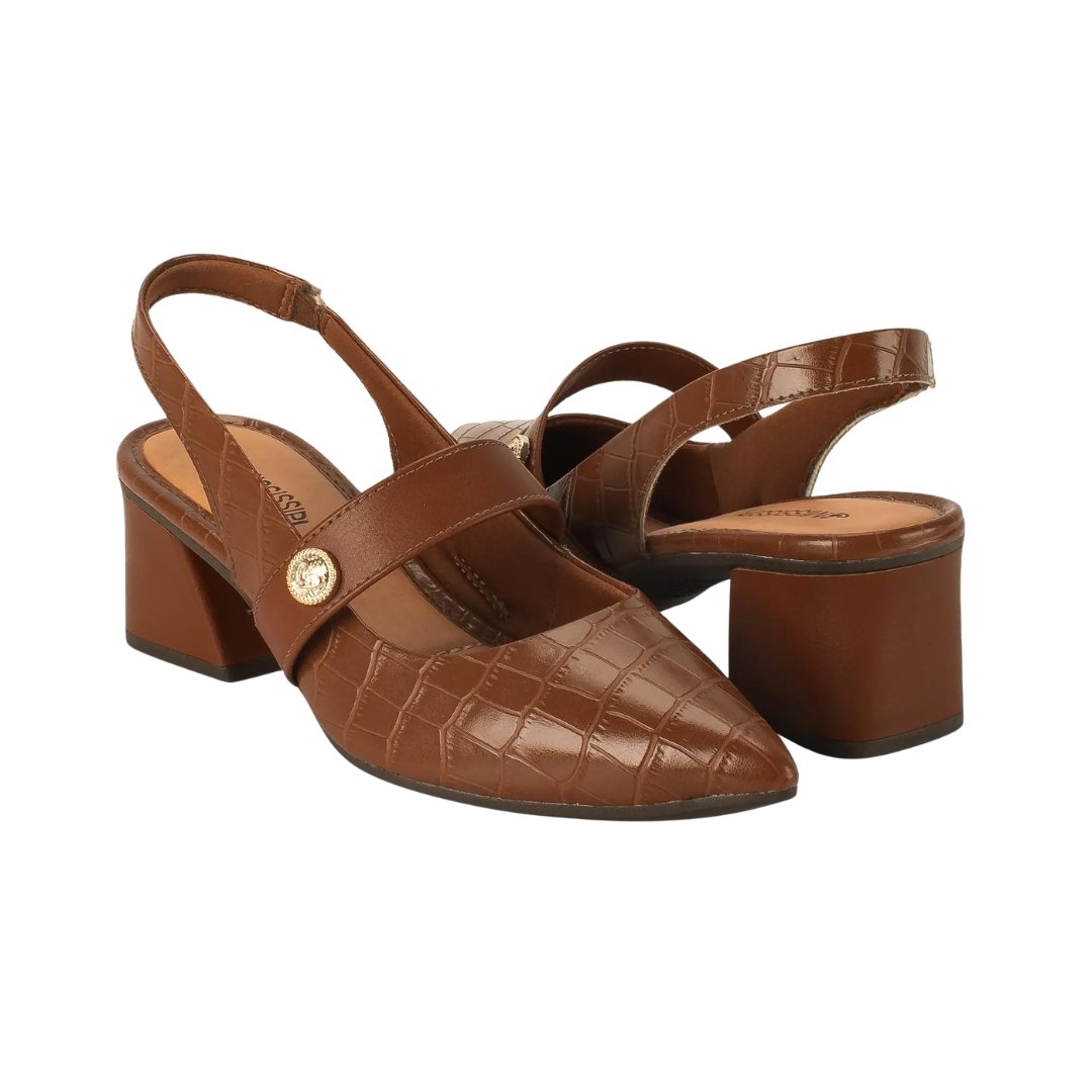 Slingback Mississipi J1151 Vivacius Nogueira Marrom 4